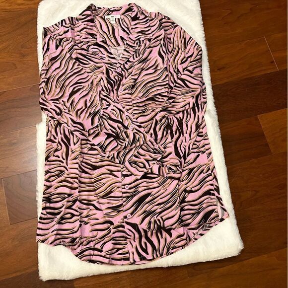 BP Nordstrom NWT Pink Bouquet Retro Zevra Top XS‎ - Picture 3 of 5